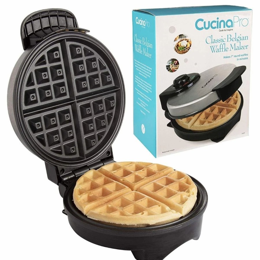 Frying, Grilling & Cooking * | Cucina Pro Cucinapro Classic Round Belgian Waffle Maker