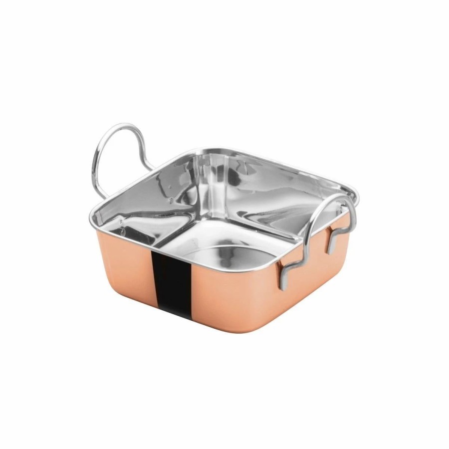 Frying, Grilling & Cooking * | Winco Square Copper Plated Mini Roasting Pan | 5.1875