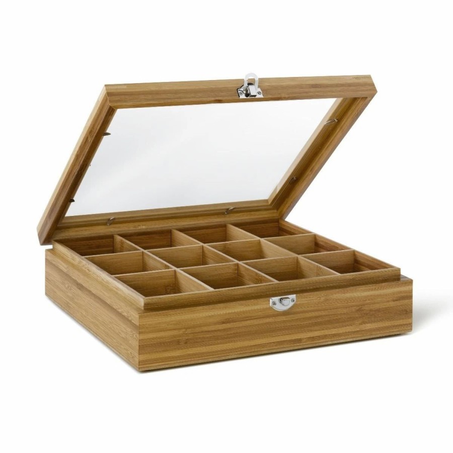 Specialty * | Bredemeijer Natural Bamboo Teabox | 12 Compartments