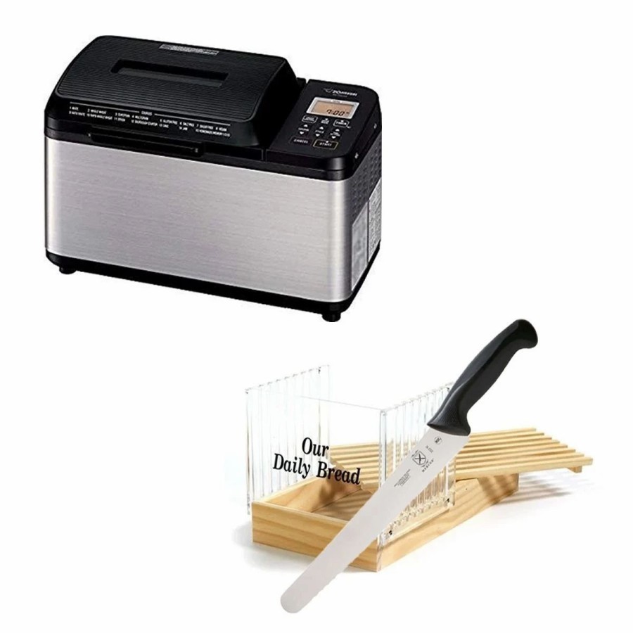 Frying, Grilling & Cooking * | Zojirushi Virtuoso Plus 2 Lb Bread Machine + Bread Slicing Accessories Bundle