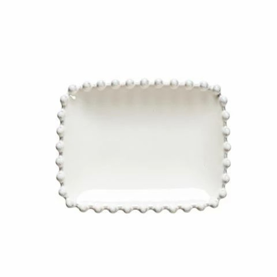 Bathroom Accessories * | Costa Nova Pearl White Soap Dish 14Cm