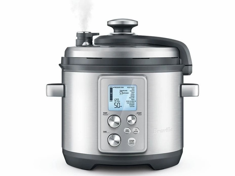 Frying, Grilling & Cooking * | Breville The Fast Slow Pro 6 Qt. Slow Cooker | Brushed Stainless Steel