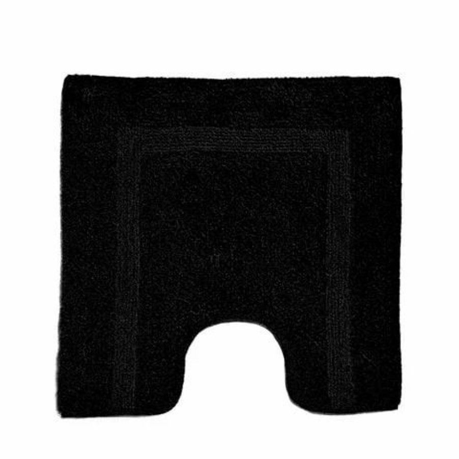 Bathroom Accessories * | Abyss & Habidecor Must Pedestal Bath Mat Black 60X60Cm