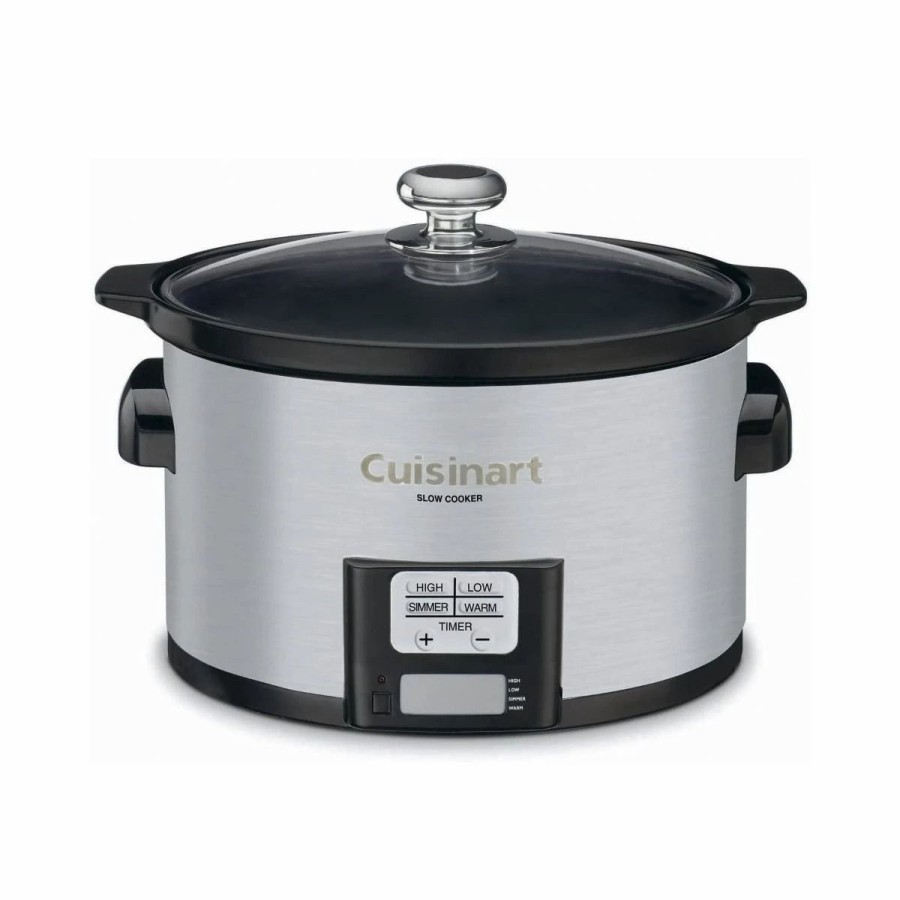 Frying, Grilling & Cooking * | Cuisinart Stainless Steel Programmable Slow Cooker | 3.5 Qt.