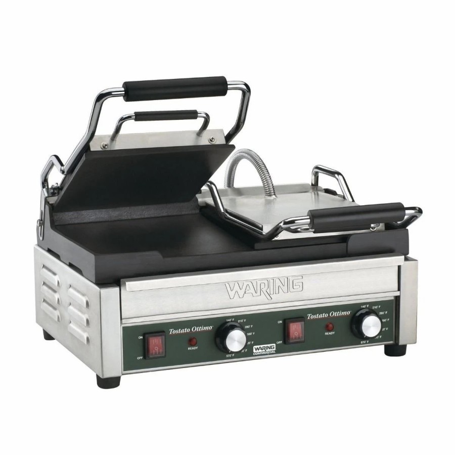 Frying, Grilling & Cooking * | Waring Commercial Flat Surface Ottimo Panini Maker