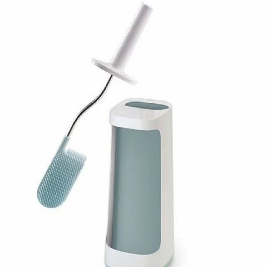 Bathroom Accessories * | Joseph Joseph Flexible Toilet Brush Caddy Blue Set 2Pce