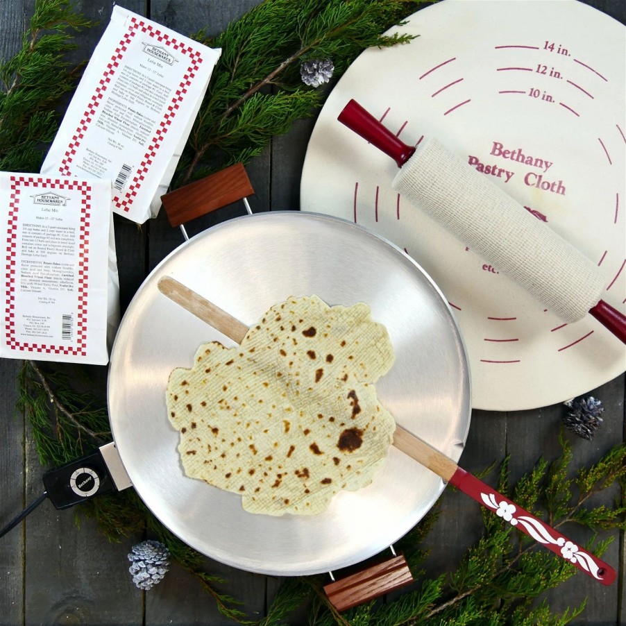 Frying, Grilling & Cooking * | Bethany Housewares Aluminum Lefse Griddle + Starter Kit