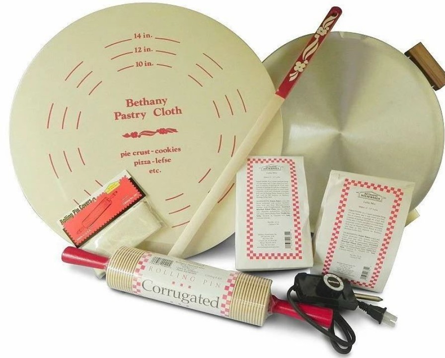 Frying, Grilling & Cooking * | Bethany Housewares Aluminum Lefse Griddle + Starter Kit