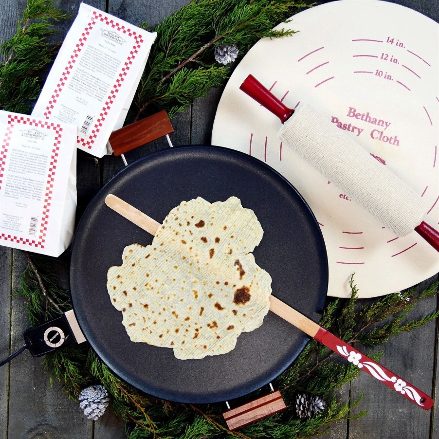 Frying, Grilling & Cooking * | Bethany Housewares Silverstone Lefse Griddle + Starter Kit