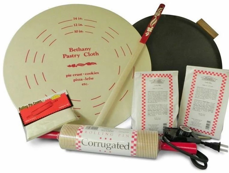 Frying, Grilling & Cooking * | Bethany Housewares Silverstone Lefse Griddle + Starter Kit