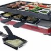 Frying, Grilling & Cooking * | Swissmar Classic Raclette Grill Cast Iron Red Reversible 8 Person