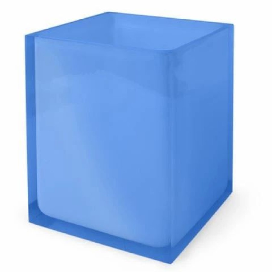 Bathroom Accessories * | Jonathan Adler Hollywood Wastebasket Blue