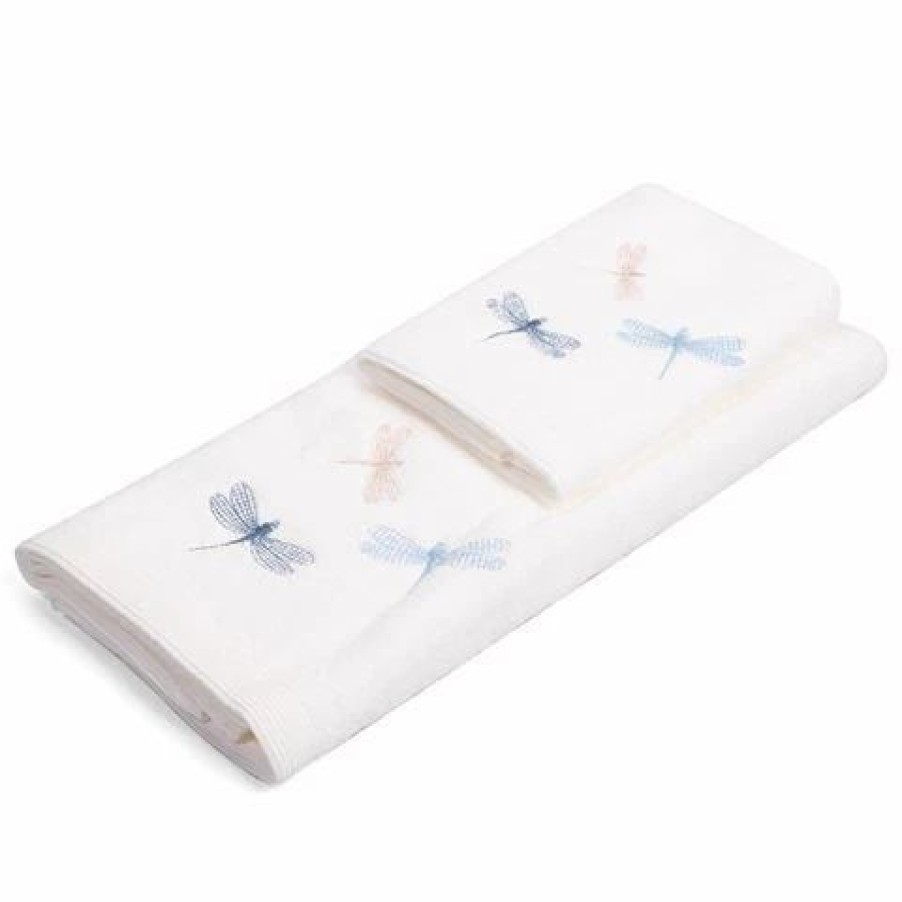 Face Washers * | Pilbeam Blue Dragonflies Hand Towel & Face Washer Set