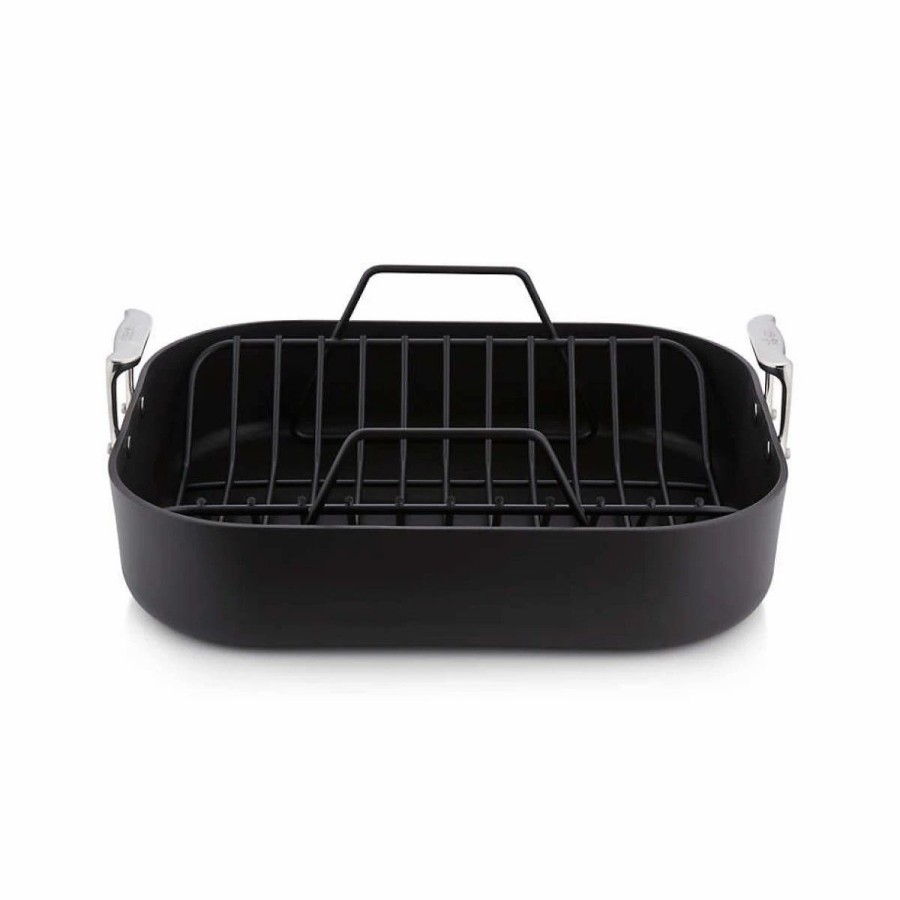 Frying, Grilling & Cooking * | All-Clad Ha1 Hard Anodized Nonstick Roaster & Rack | 13.6 X 16