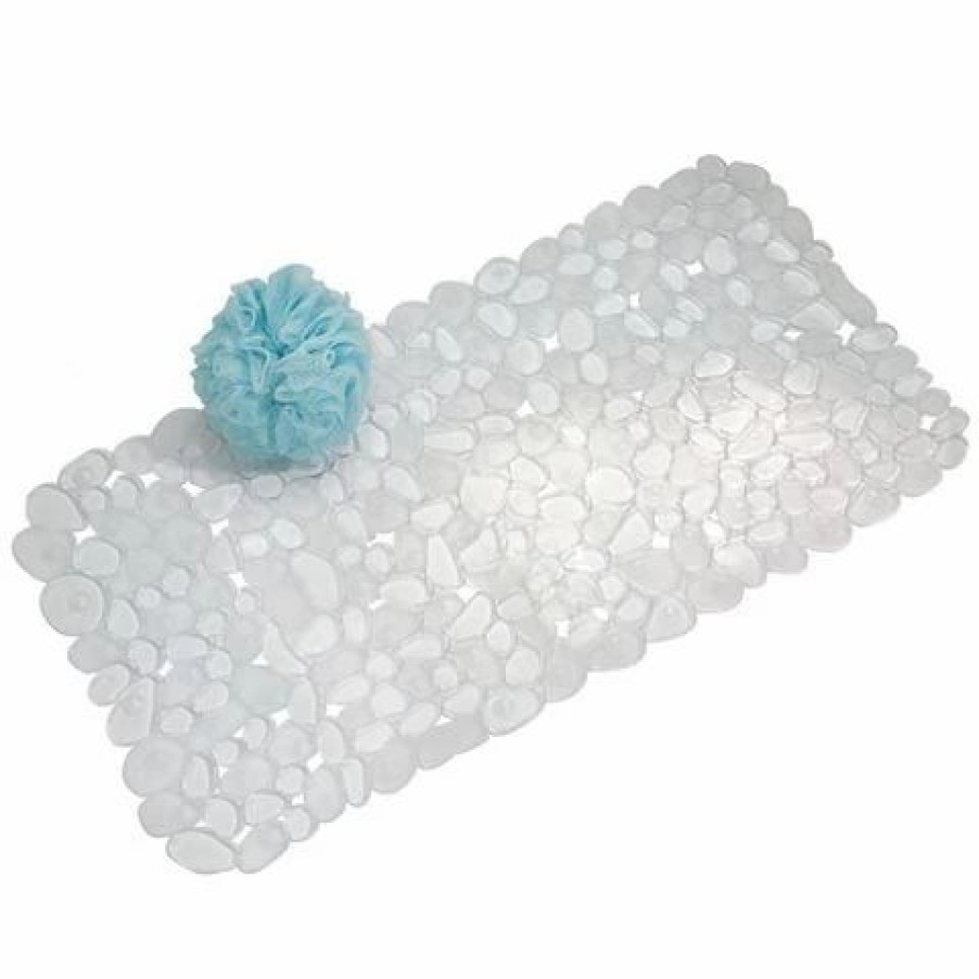 Bathroom Accessories * | Interdesign Pebble Bath Mat Clear