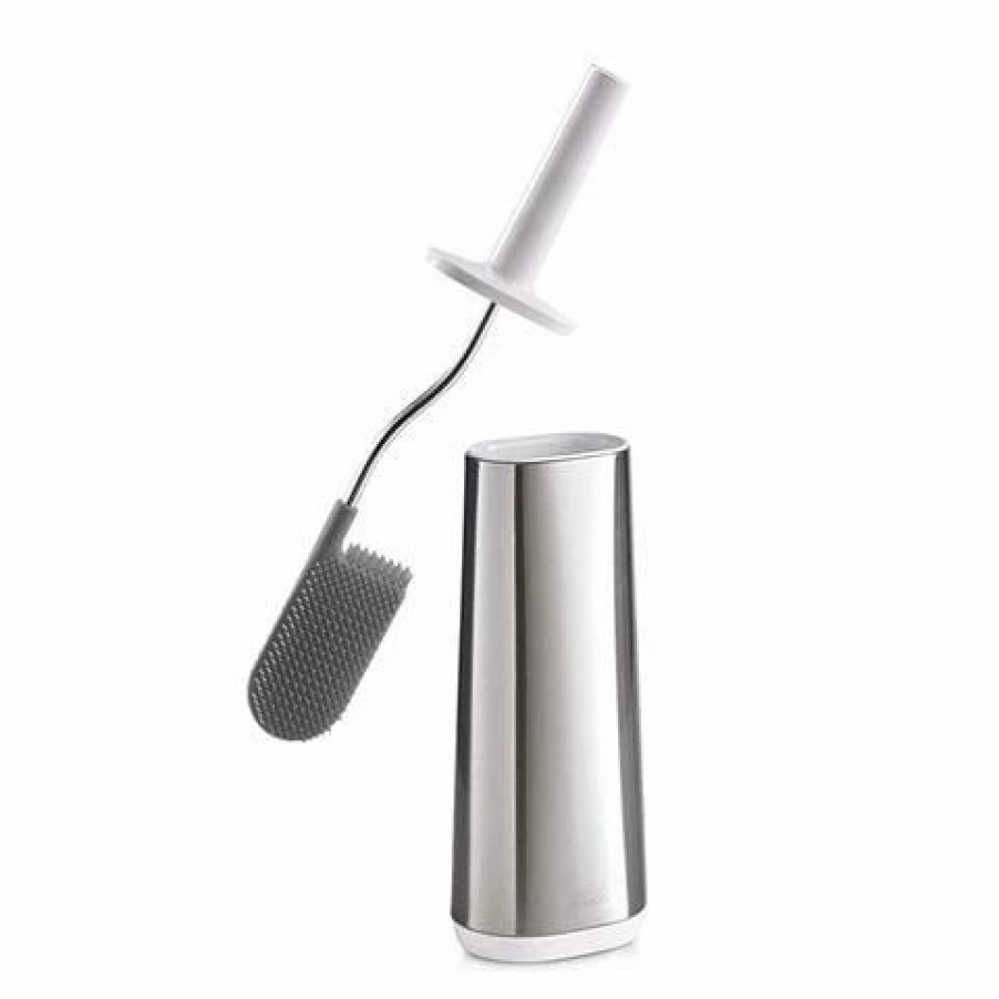 Bathroom Accessories * | Joseph Joseph Flex Smart Toilet Brush Steel