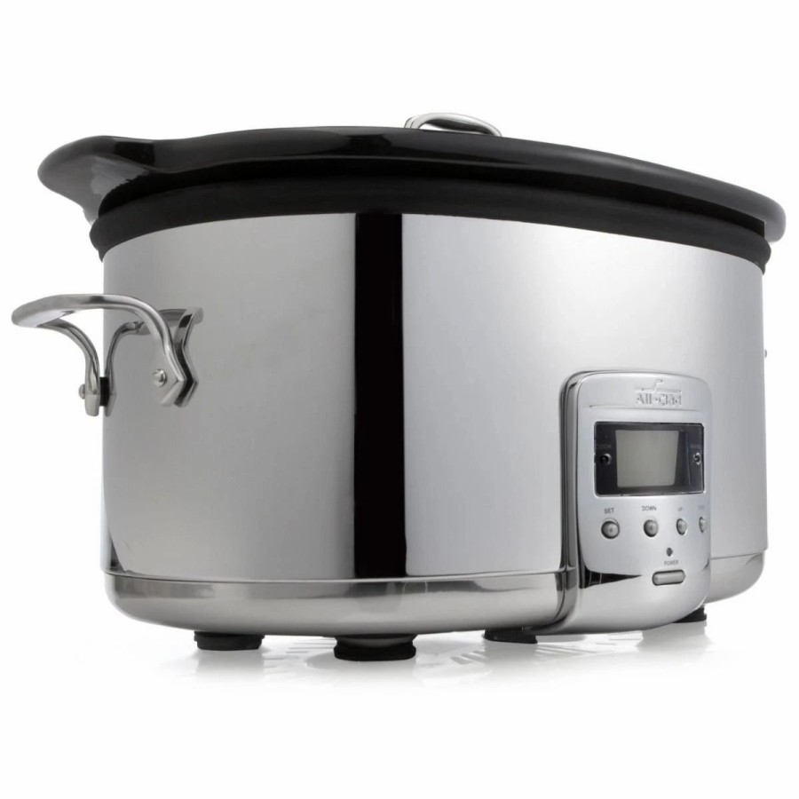 Frying, Grilling & Cooking * | All-Clad Slow Cooker With Black Ceramic Insert | 6.5 Qt.