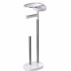 Bathroom Accessories * | Joseph Joseph Easy-Store Toilet Paper Stand Steel/White