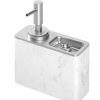 Bathroom Accessories * | Interdesign Marble Soap Pump With Ring Tray White