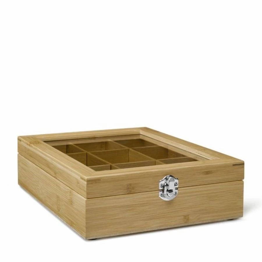 Specialty * | Bredemeijer Natural Bamboo Teabox | 9 Compartments