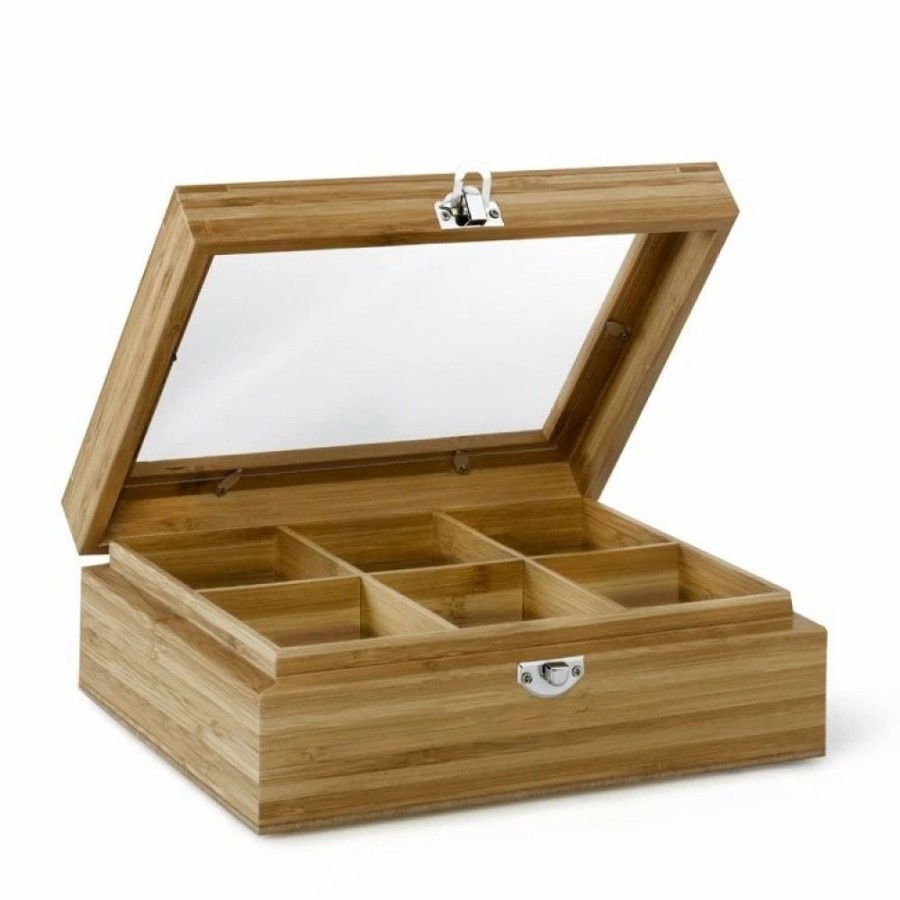 Specialty * | Bredemeijer Natural Bamboo Teabox | 6 Compartments